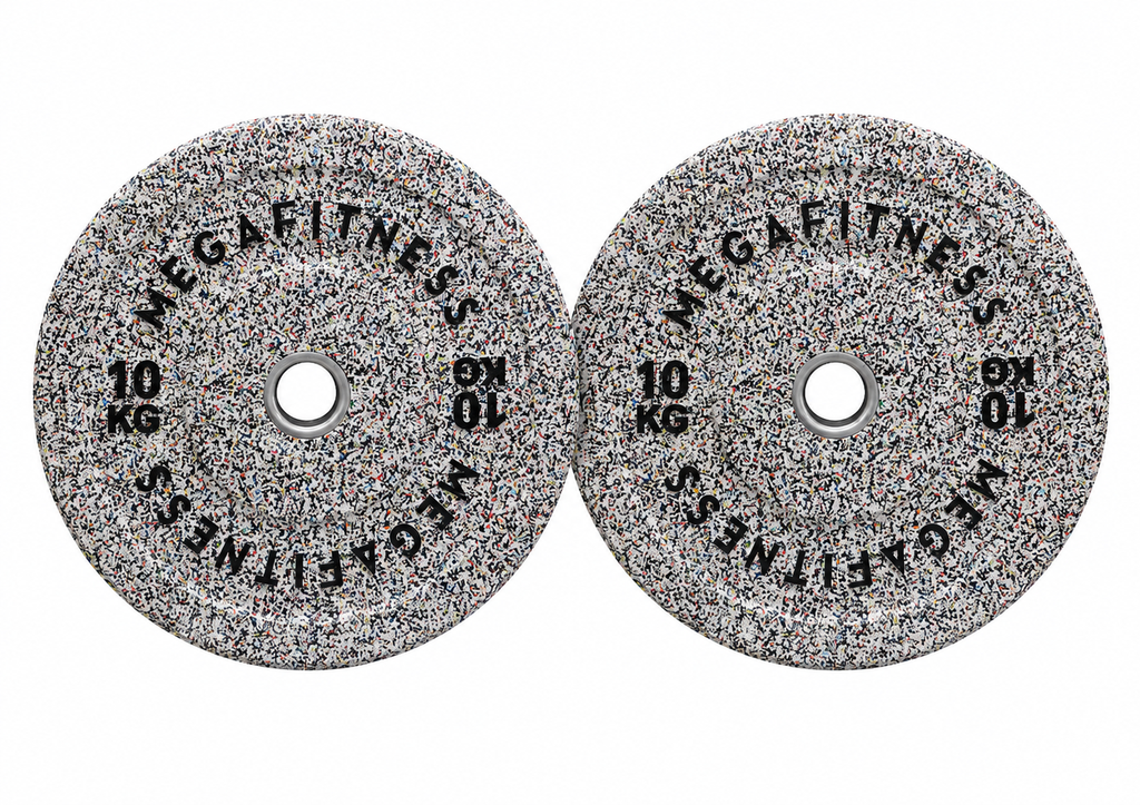 Hi Temp Bumper Plate Λευκό-Γκρί 10kg|Megafitness