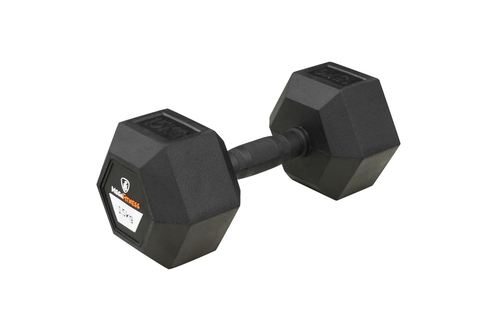 Αλτήρας Εξάγωνος Rubber 15kg |Megafitness
