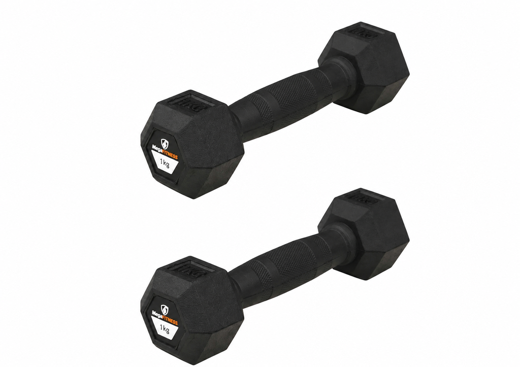 Αλτήρας Εξάγωνος Rubber 1kg |Megafitness