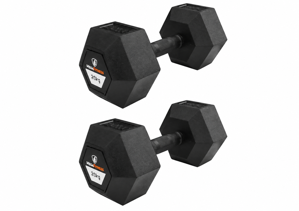Αλτήρας Εξάγωνος Rubber 20kg |Megafitness