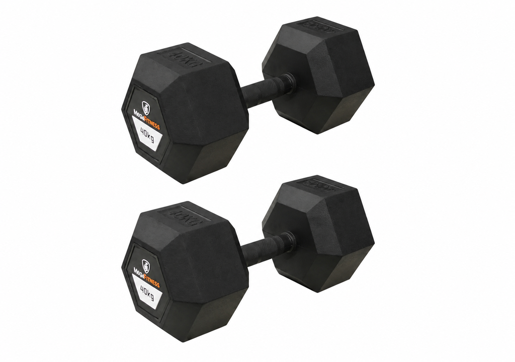 Αλτήρας Εξάγωνος Rubber 40kg |Megafitness