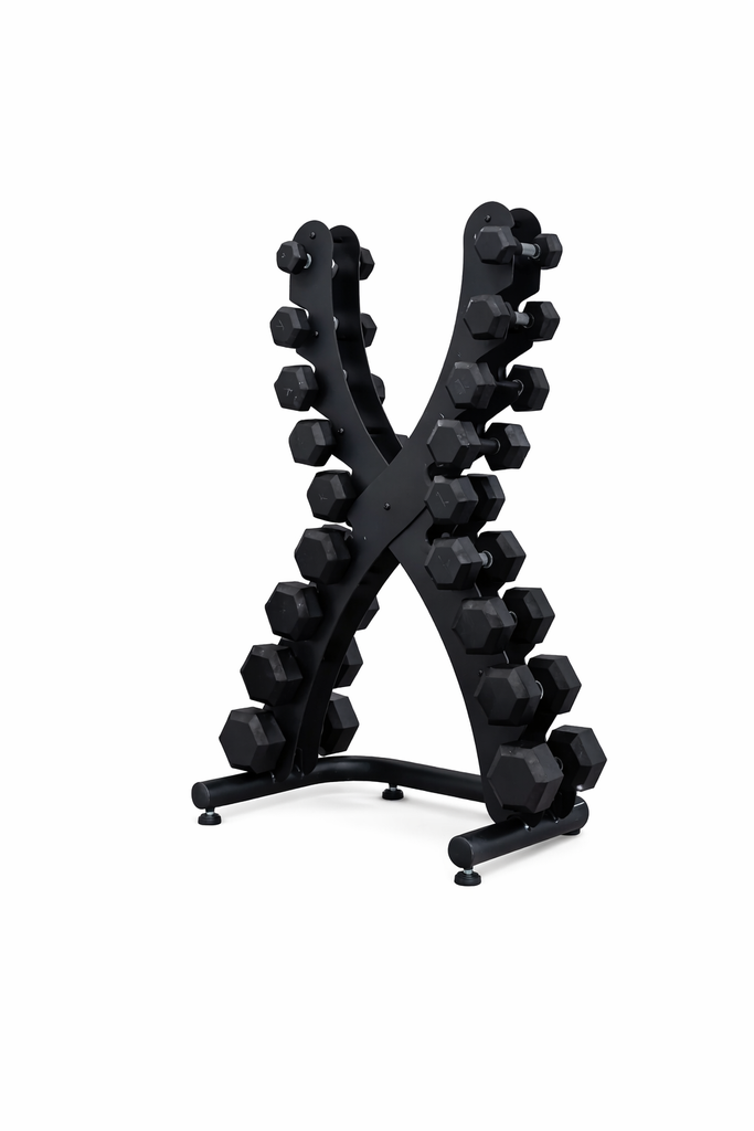 Combo Αλτήρες Elite Εξάγωνα Μαύροι Με Βάση| Megafitness
