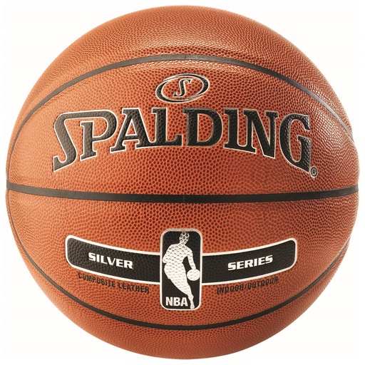 [76-018Z1] 76-018Z1 Μπάλα μπάσκετ Spalding NBA Silver 2017 indoor/outdoor