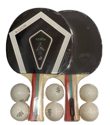 [TS-317/4] Ρακέτες Ping Pong Σετ 2 ρακέτες & 6 μπαλάκια LION Power|Lion