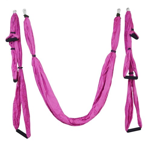 [741111] Κούνια Yoga Αντιβαρυτική Ροζ 5x1.5m Με 6 Λαβές | Megafitness