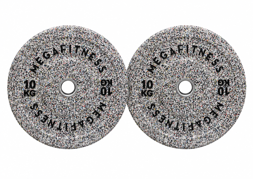 [854216] Hi Temp Bumper Plate Λευκό-Γκρί 10kg|Megafitness