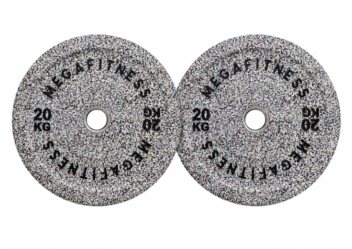 [854221] Hi Temp Bumper Plate Λευκό-Γκρί 20kg|Megafitness