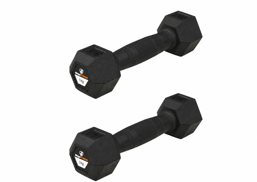 [97101] Αλτήρας Εξάγωνος Rubber 1kg |Megafitness