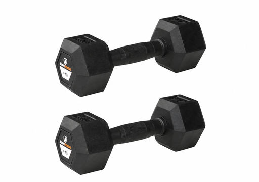 [97104] Αλτήρας Εξάγωνος Rubber 4kg |Megafitness