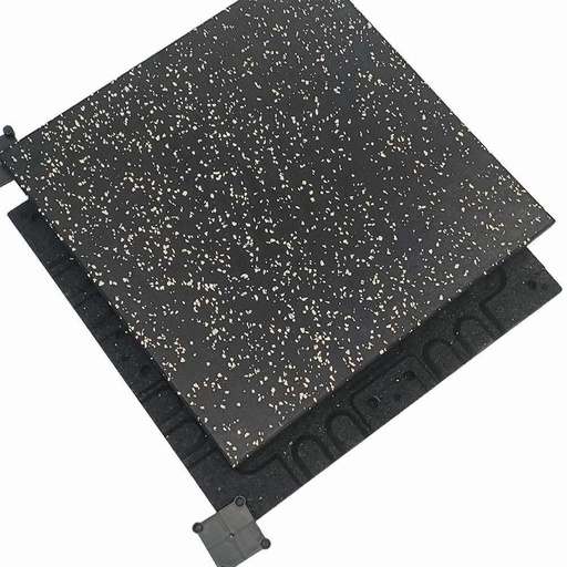 [02540] Δάπεδο Ασφαλείας 2cm Μαύρο Με Κόκκους EPDM Άσπρο|Megafitness