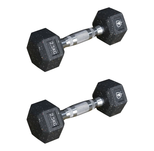 [94156] Αλτήρας Elite Εξάγωνος Μαύρος 2.5kg | Megafitness