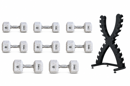 [95024] Combo Αλτήρες Elite Εξάγωνα Με Βάση| Megafitness